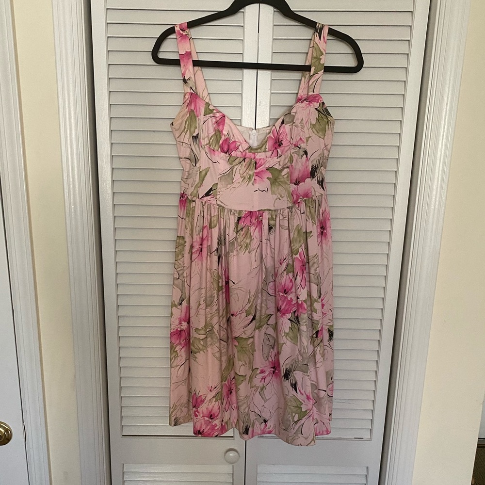 Aqua floral dress
